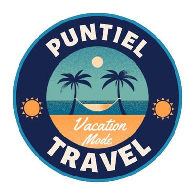 Puntiel Travel Logo White