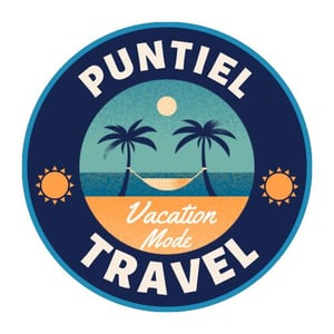 Puntiel Travel Logo White Puntiel Travel Logo White